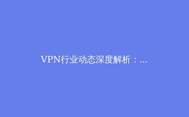 VPN行业动态深度解析：从技术演进到全球政策格局的全面观察 - 4