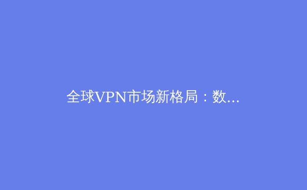 全球VPN市场新格局：数据主权与数字自由的博弈 - 4