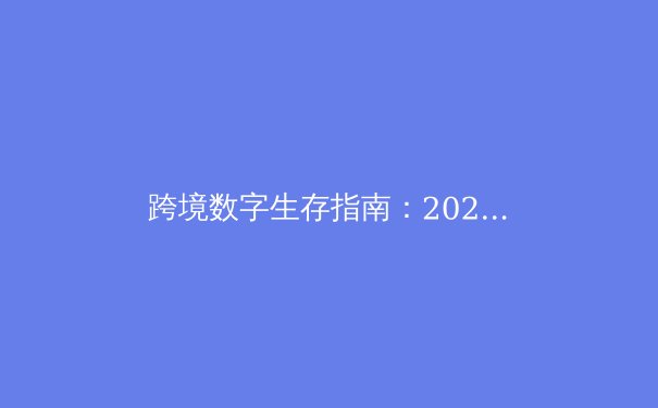 跨境数字生存指南：2024年VPN技术演进与合法使用全景透视