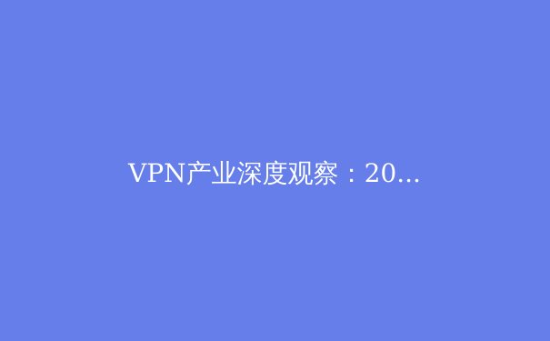 VPN产业深度观察：2024年全球网络安全格局下的用户选择与法理边界 - 4
